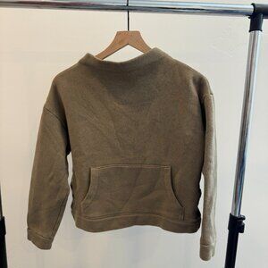 Madewell MWL Betterterry Mockneck Side-Button Sweatshirt